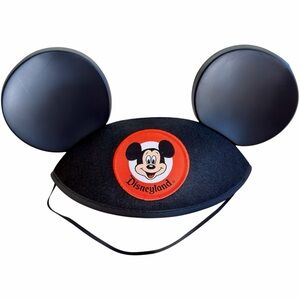 Disneyland Mickey Mouse Ears Black Felt Cap Embroidered “mommy”